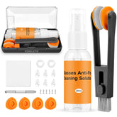Portable eyeglasses cleaner kit in a compact case