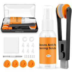 Portable eyeglasses cleaner kit in a compact case