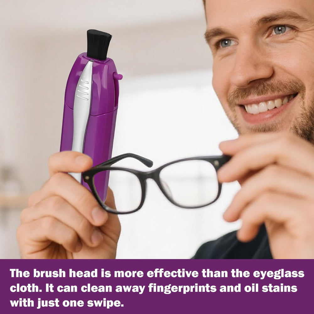 Assorted colors and components of the glasses cleaner tool kit