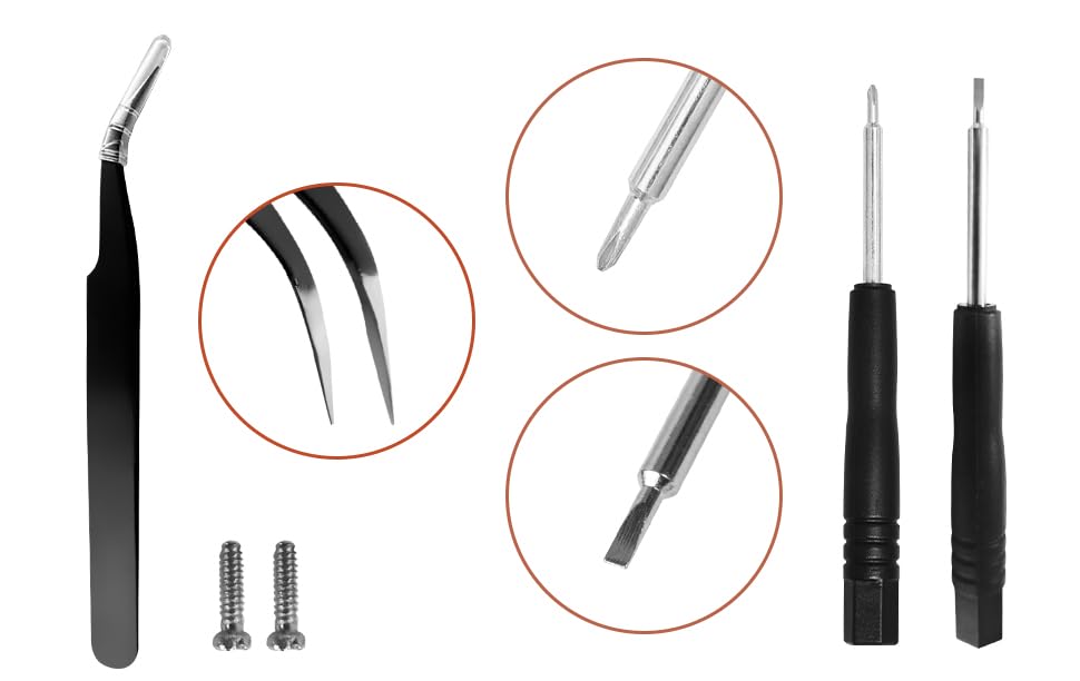 Cleaning cloth and tools included for glasses care
