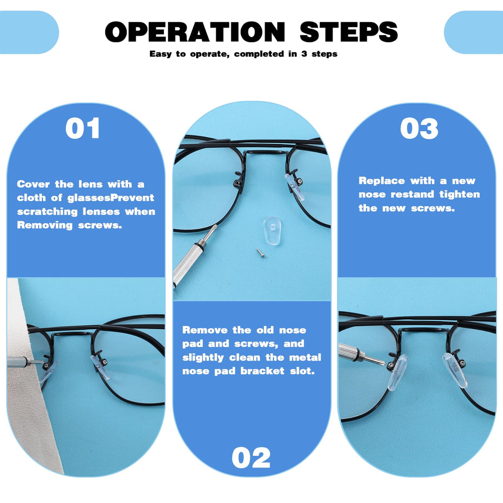 Glasses cleaning cloth and storage box included in the kit