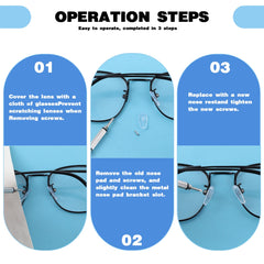 Glasses cleaning cloth and storage box included in the kit