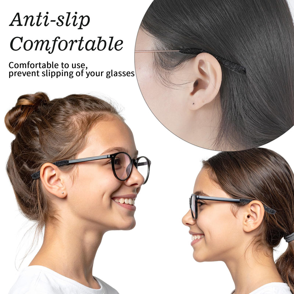 Eyeglass arms with cushion bands installed