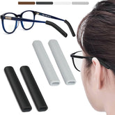 2 pairs silicone glasses ear cushions in BLK&Gry - front view