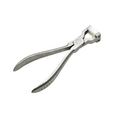 Front view of glasses frame clamp adjusting pliers