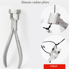 Pliers in use for nose pad and arm repair