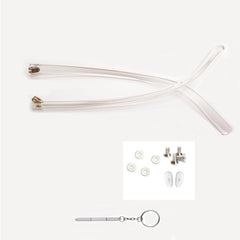 Packaging contents: 1 pair glasses legs, screws and 3-in-1 screwdriver