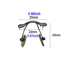 Nose pad arm replacement kit components laid out