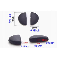 Close-up of black silicone nose pad