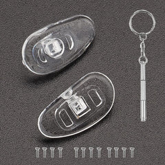 Screw-in mount type for secure, comfortable nose pad placement