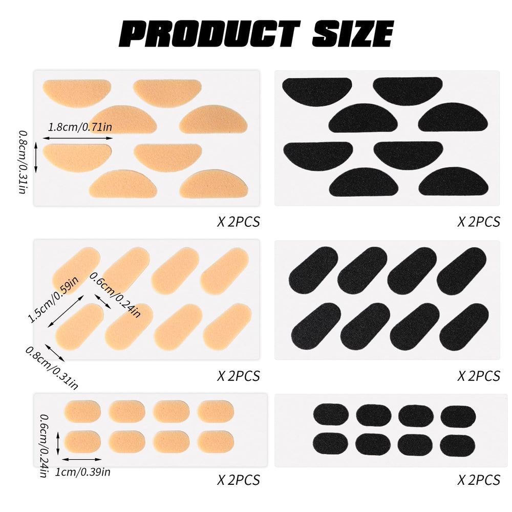 Oval black eyeglasses nose pad