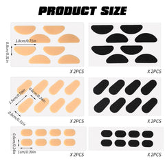 Oval black eyeglasses nose pad