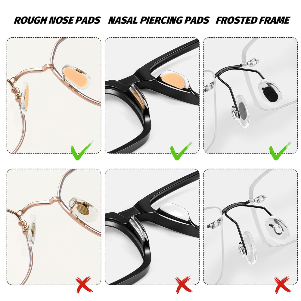 Oval skin-colored eyeglasses nose pad