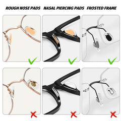 Oval skin-colored eyeglasses nose pad