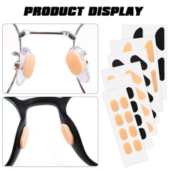 Teardrop skin-colored eyeglasses nose pad