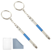 Omnful Glasses Repair Kit opened to reveal 5-in-1 mini screwdrivers and cleaning cloth