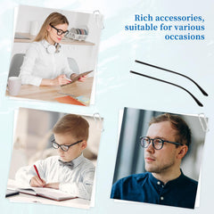 Black TR90 temple arms material and kit components