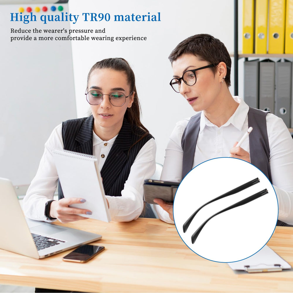 Black TR90 temple replacement part on white background