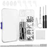 Assorted screws included in the glasses repair kit