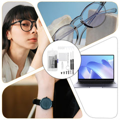 Storage box for organizing glasses repair kit components