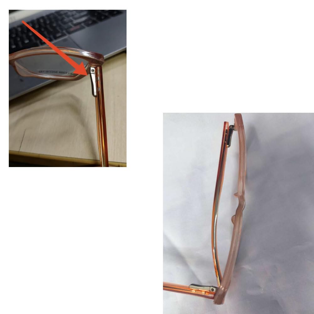 Compact glasses repair kit with hinges screws and screwdriver