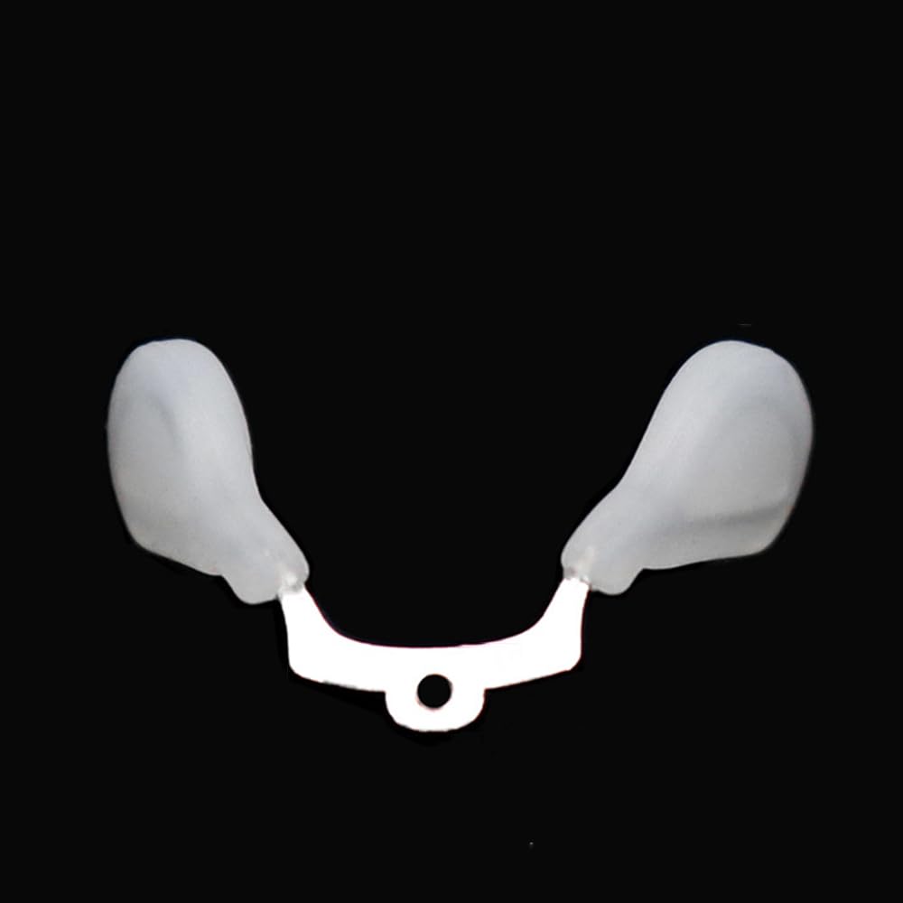 Saddle bridge nose pads for glasses in white, silicone U-shape