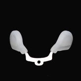 Saddle bridge nose pads for glasses in white, silicone U-shape