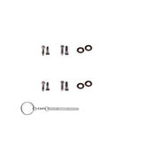 Gun metal color glasses self-tapping screws kit with 3 pieces and screwdriver