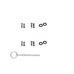 Gun metal color glasses self-tapping screws kit with 3 pieces and screwdriver