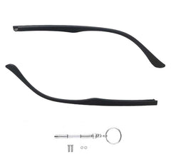 Black replacement glasses temple arms with screws