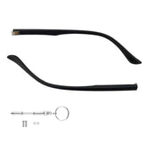 Black replacement temple arms for glasses