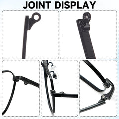 Glasses temple arms providing secure fit without ear pressure