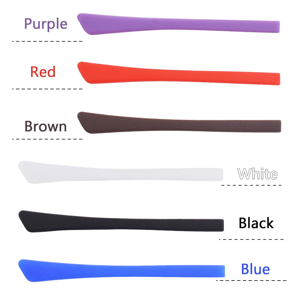 Brown silicone eyeglass temple tips anti-slip