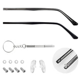 Black metal glasses replacement temple arm - universal fit