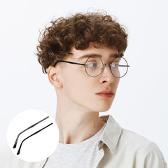 Seven-piece replacement temple arm kit for eyewear (black)