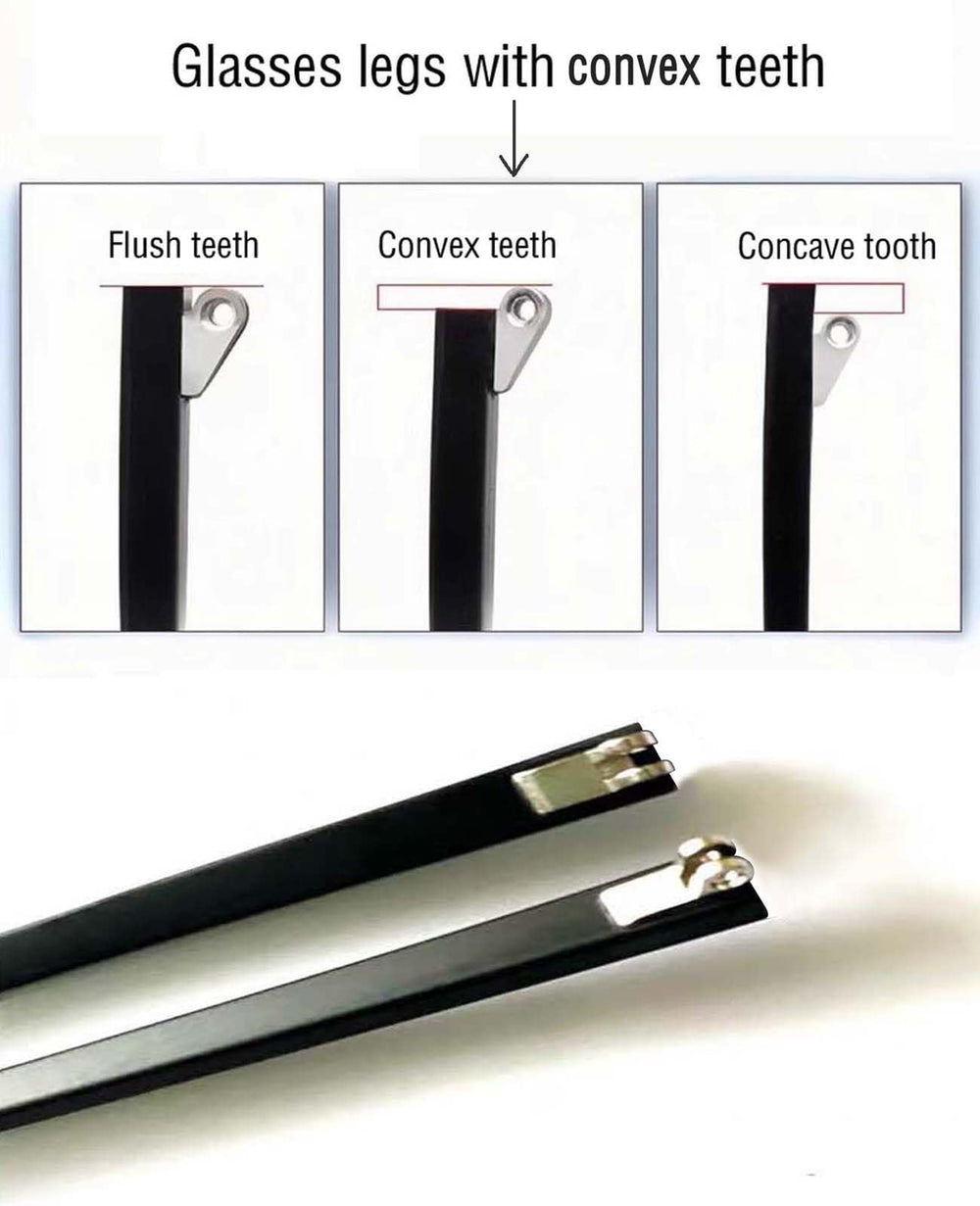 Glasses with new temple arms being fitted