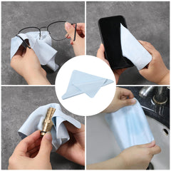 Glasses with replacement nose pads installed