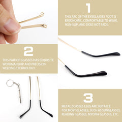 Color options for replacement arms: silver, black, gold, gunmetal