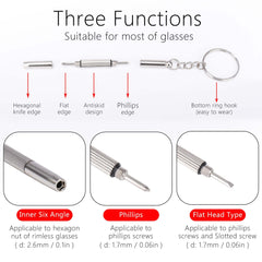 Glasses cleaning cloth included in the kit