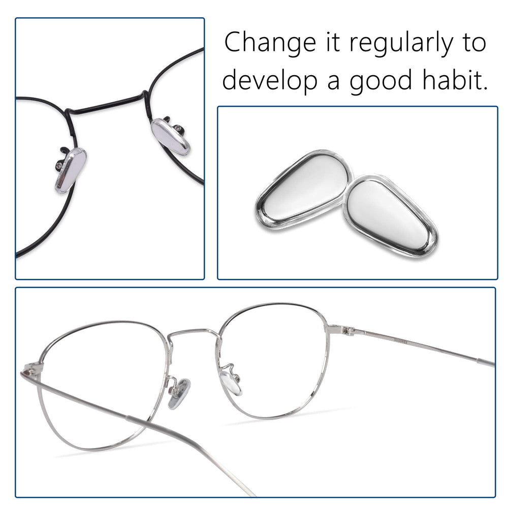 Glasses screws and micro screwdriver for screw-in nose pads