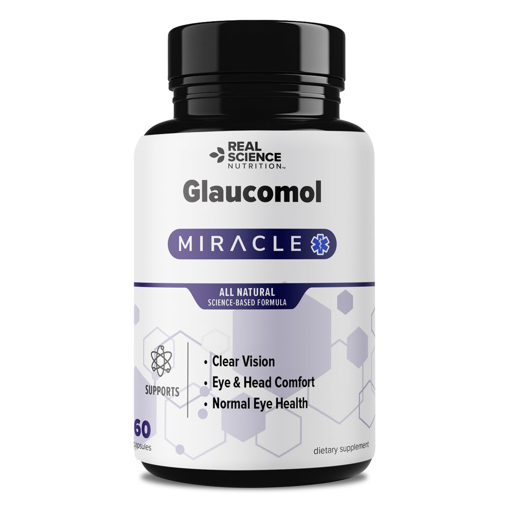 Front view of Glaucomol Miracle bottle