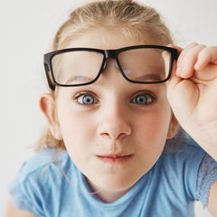 Replacement nose pad installed on eyeglasses