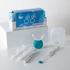 Compact at-home whitening kit for easy use and storage