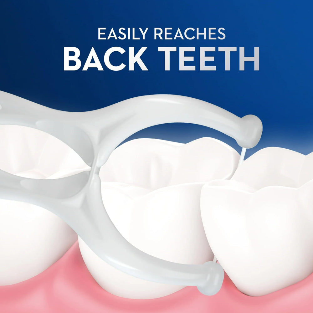 Shred-resistant floss close-up