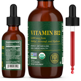 Global Healing Center Vitamin B12 Sublingual 5000 mcg Organic Liquid bottle front view