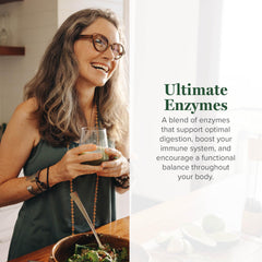 Global Healing Ultimate Enzymes bottle side view