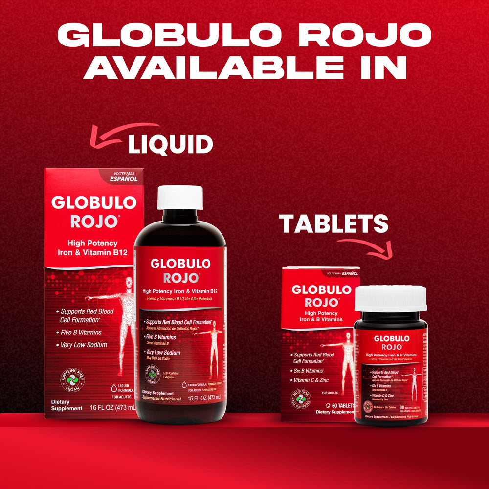Ingredient and nutrition chart for Globulo Rojo