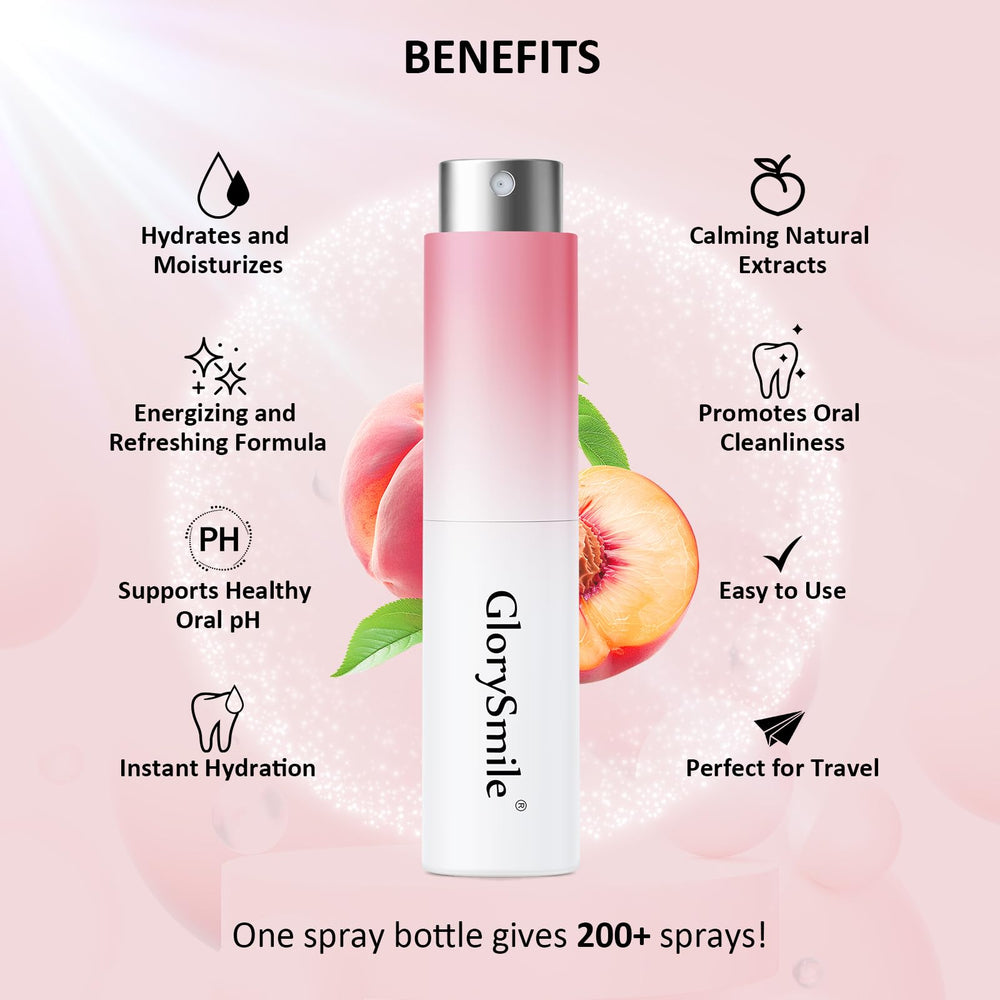 Alcohol-free formula label on GlorySmile bottle