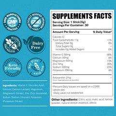 GlowRoot Lemonade electrolyte drink packaging with 150g total powder