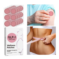 GLP-1 patches product packaging with instruction card